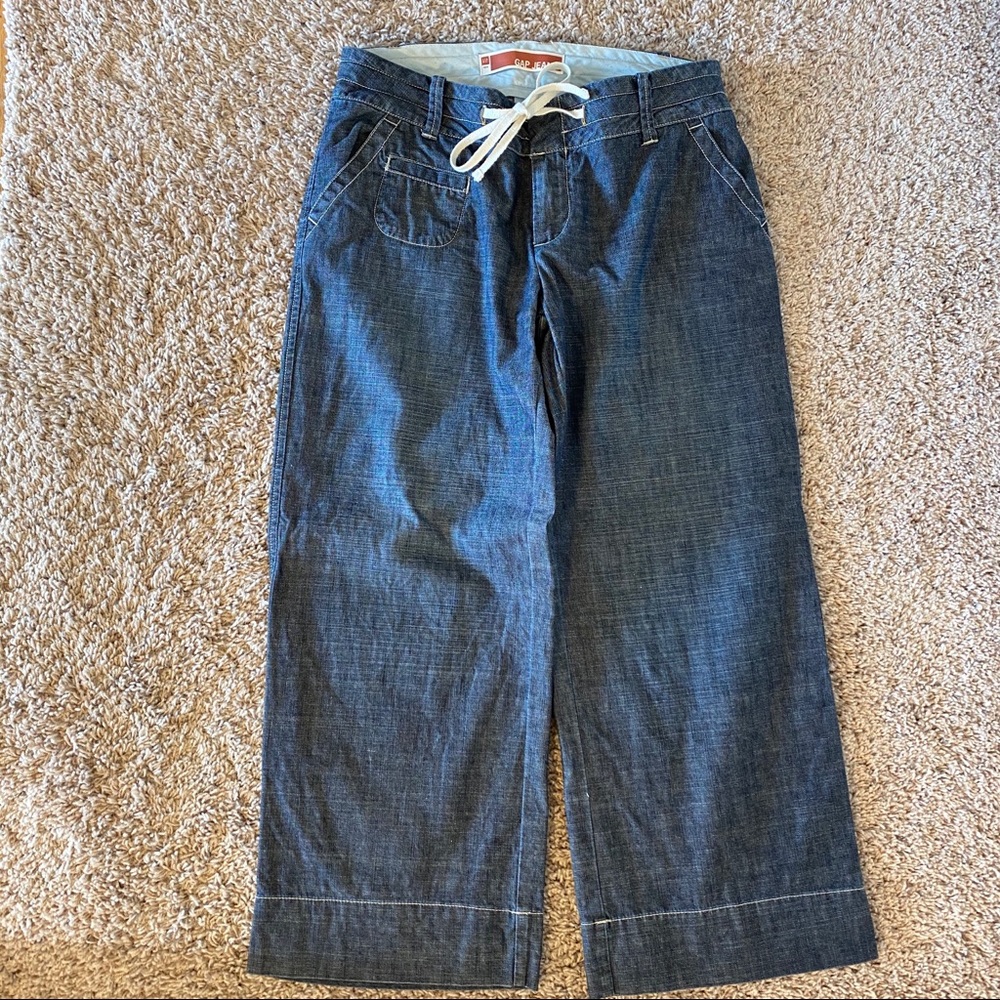 Gap Factory GAP Jeans pants Capri med wash blue 4